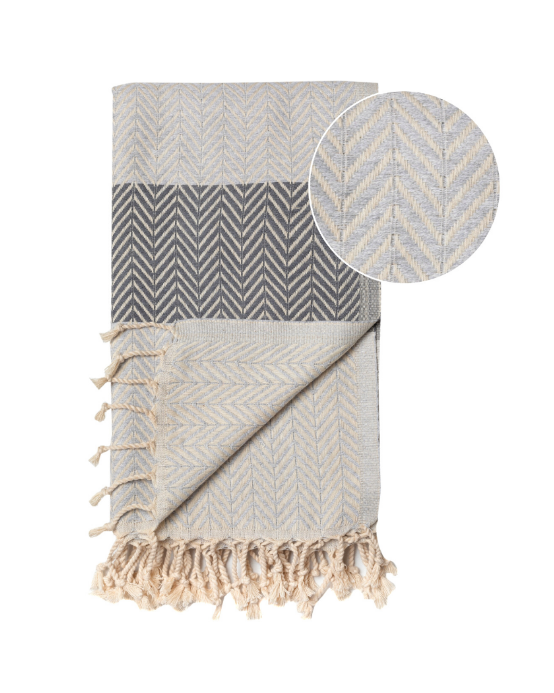 ZAYA Hammam Towel, Beach Towel, Pestemal - Grey