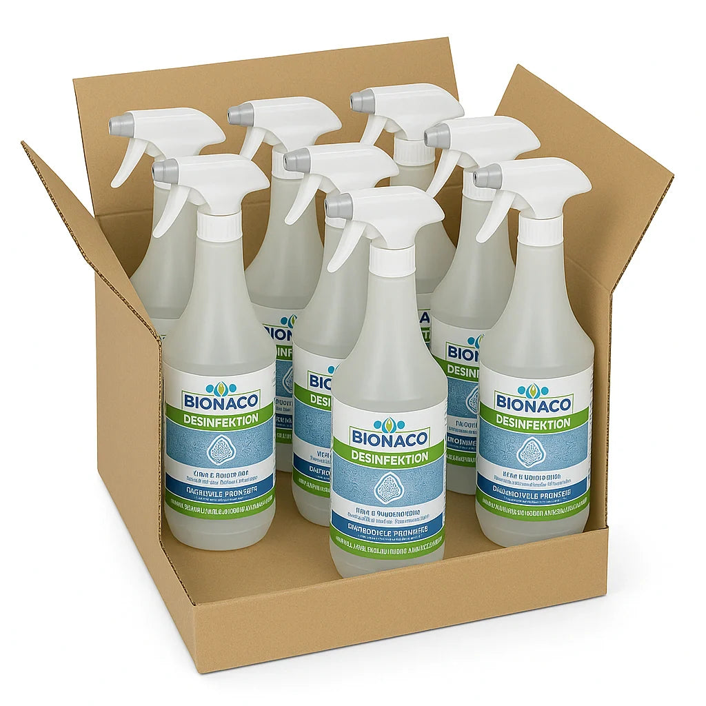 BIONACO® Hygiene & Disinfection – Spray Bottle | 8 × 1000 ml (1 carton)