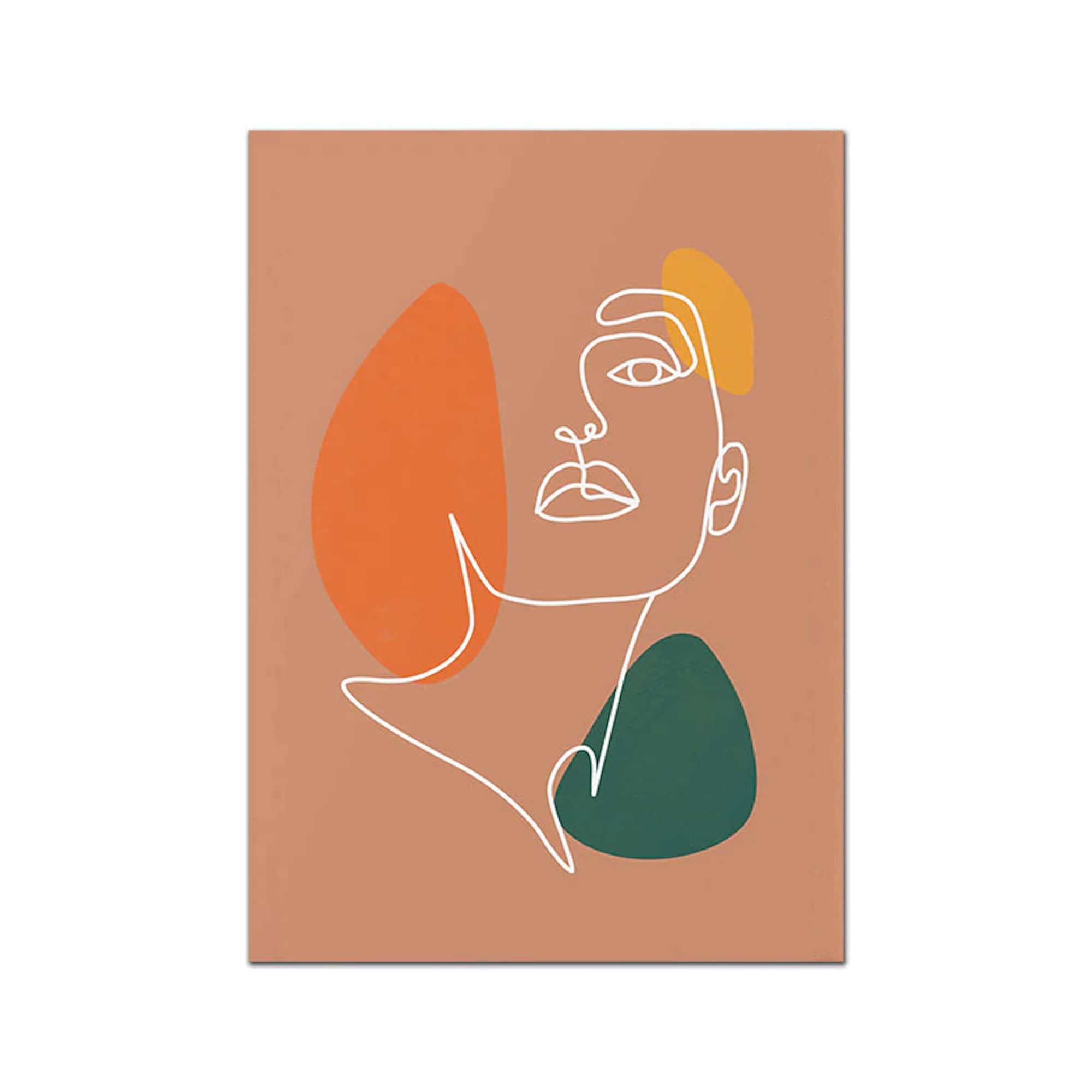 Poster Boho Abtrakt Terrakotta Senf Sonne | Bilder Wohnzimmer | Wandbilder Schlafzimmer | Deko Print ohne Rahmen | Bilder Set Kunstdruck