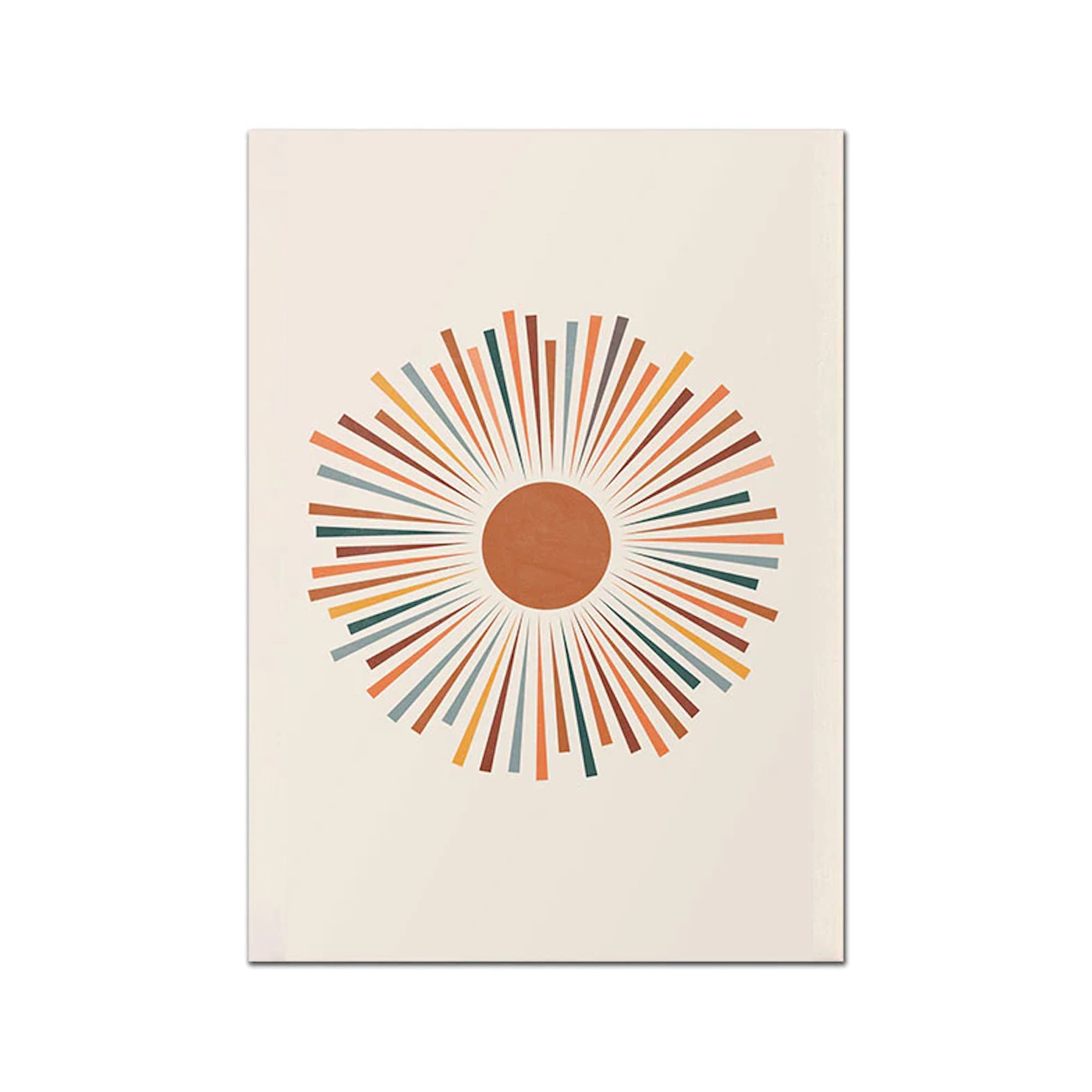 Poster Boho Abtrakt Terrakotta Senf Sonne | Bilder Wohnzimmer | Wandbilder Schlafzimmer | Deko Print ohne Rahmen | Bilder Set Kunstdruck