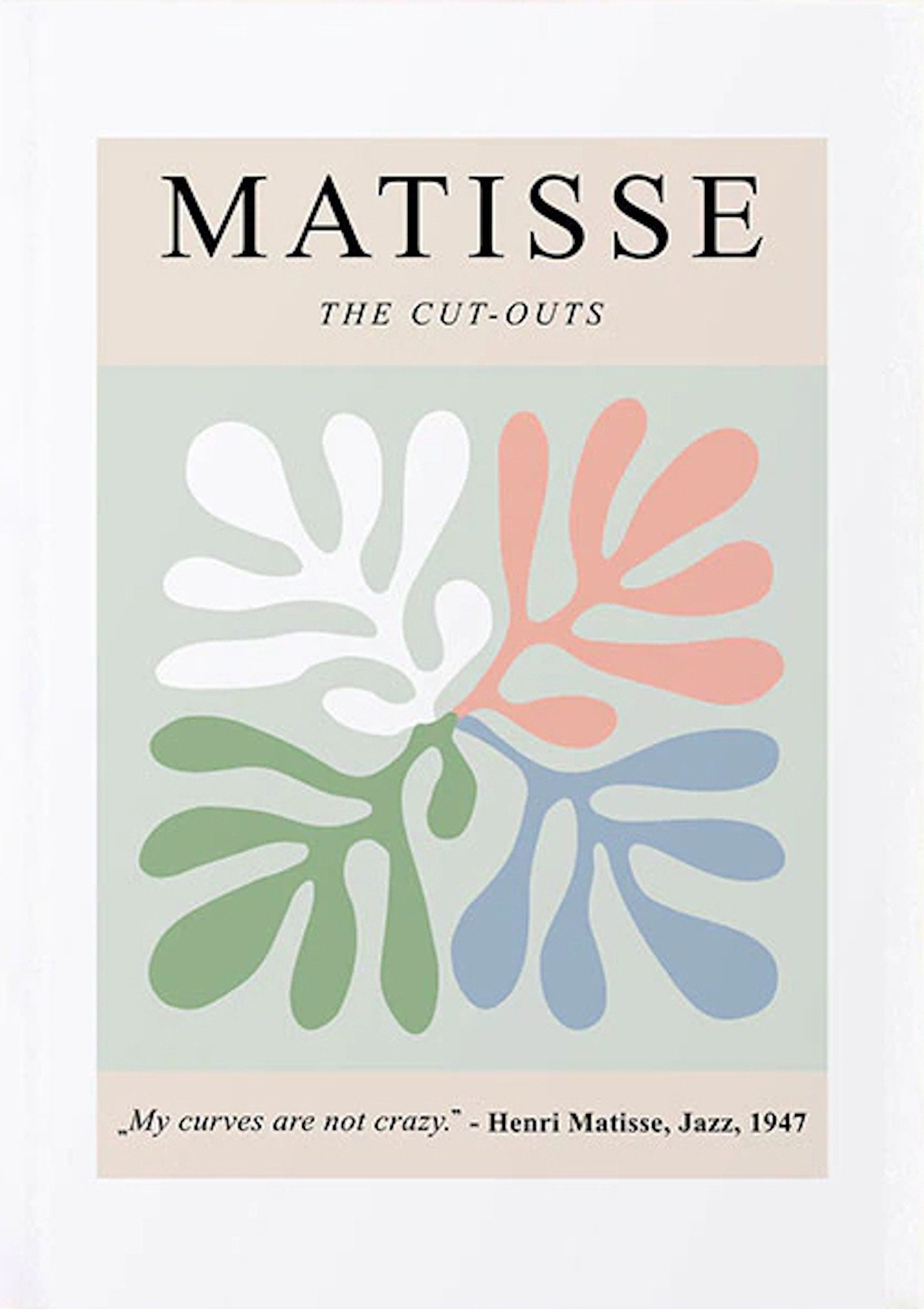 Poster Matisse Blumen Körper| Bilder Wohnzimmer | Wandbilder Schlafzimmer | Deko Print ohne Rahmen | Bilder Set Matisse Beige