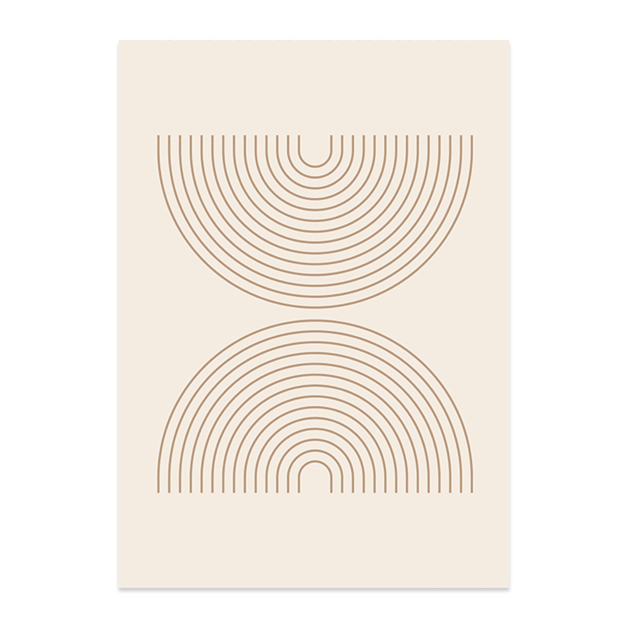 Poster Boho Halbkreise und Linien als Deko Print ohne Rahmen