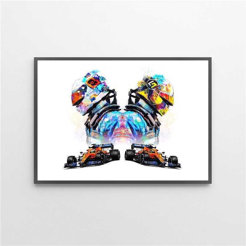 Poster Formel 1 Rennfahrer Helm I Deko Print ohne Rahmen