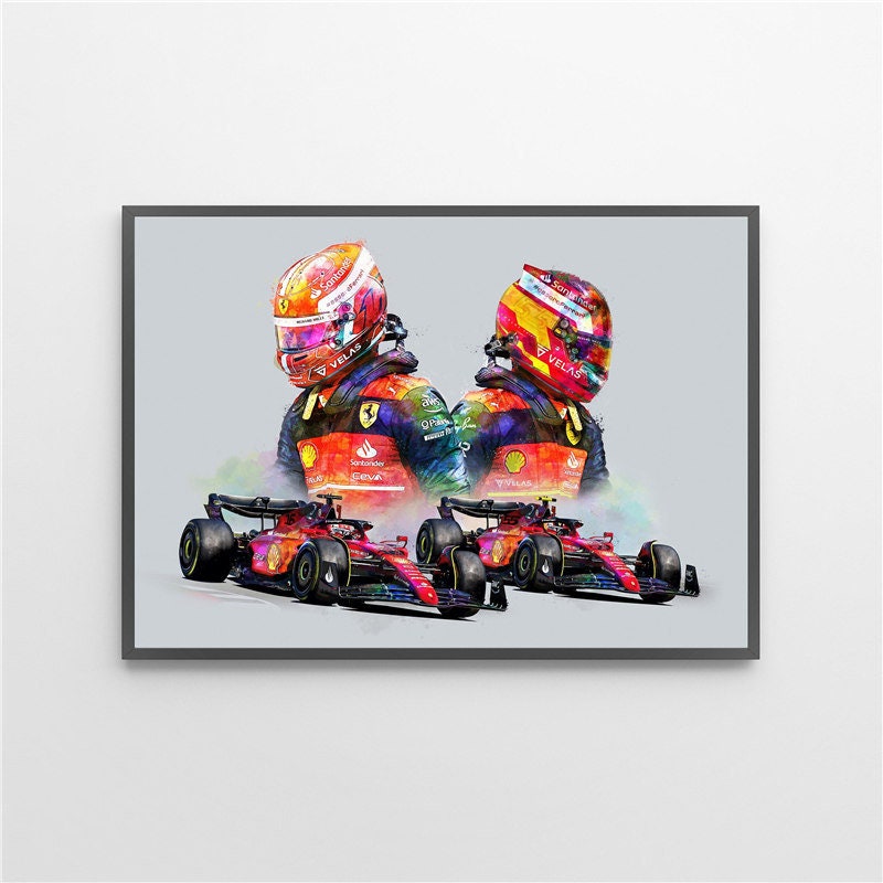 Poster Formel 1 Rennfahrer Helm I Deko Print ohne Rahmen