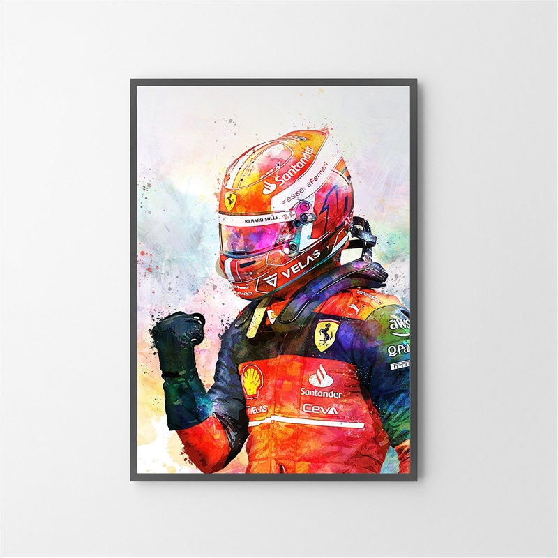 Poster Formel 1 Rennfahrer Helm I Deko Print ohne Rahmen
