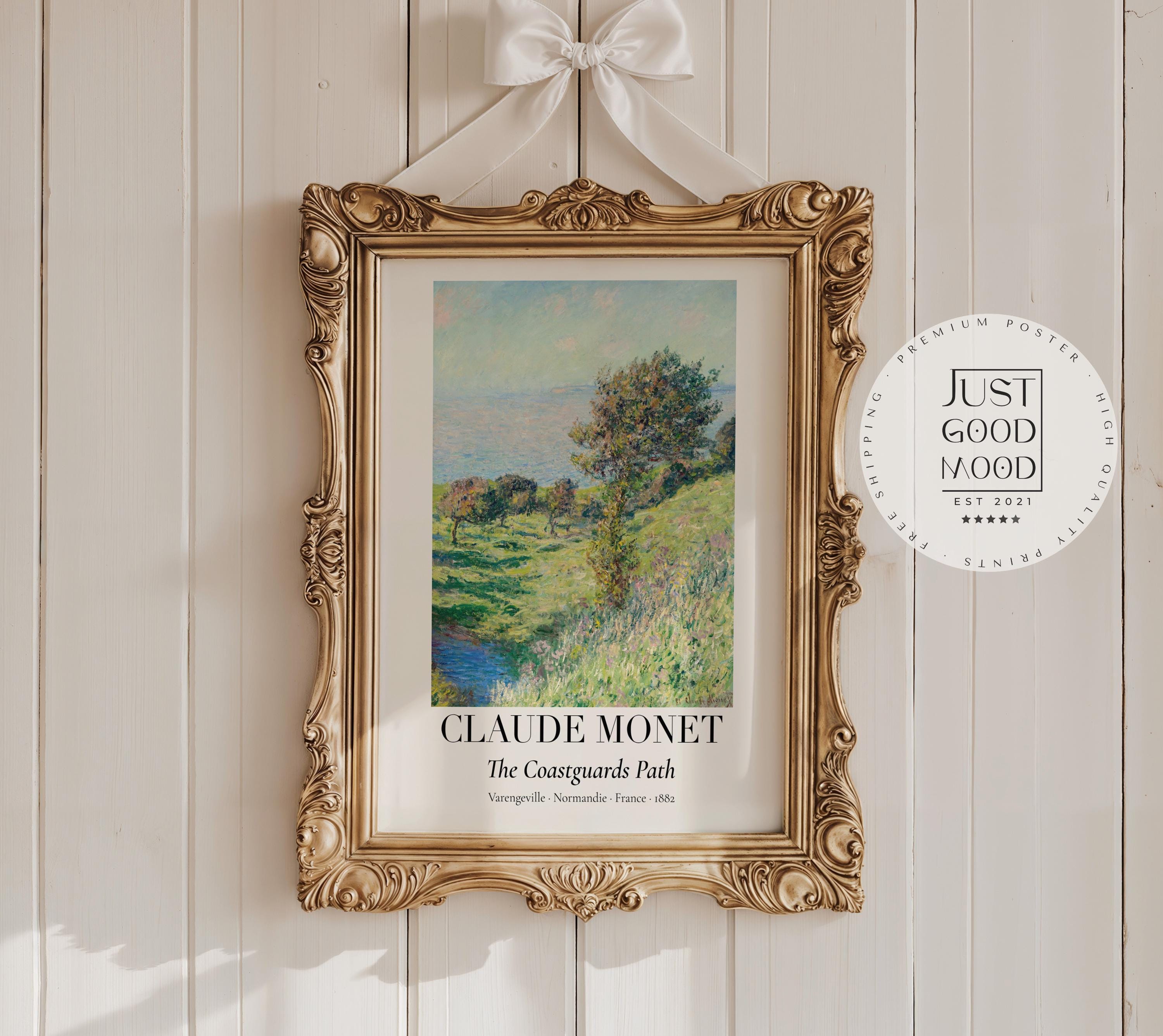 Claude Monet Poster · Küstenweg Varengeville 1882 · Vintage · Normandie Landschaft · Impressionismus Kunstdruck · Natur Deko ohne Rahmen