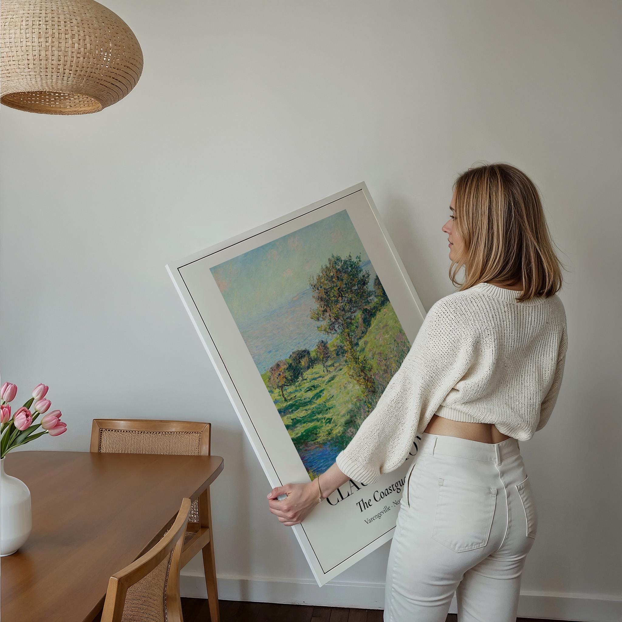 Claude Monet Poster · Küstenweg Varengeville 1882 · Vintage · Normandie Landschaft · Impressionismus Kunstdruck · Natur Deko ohne Rahmen
