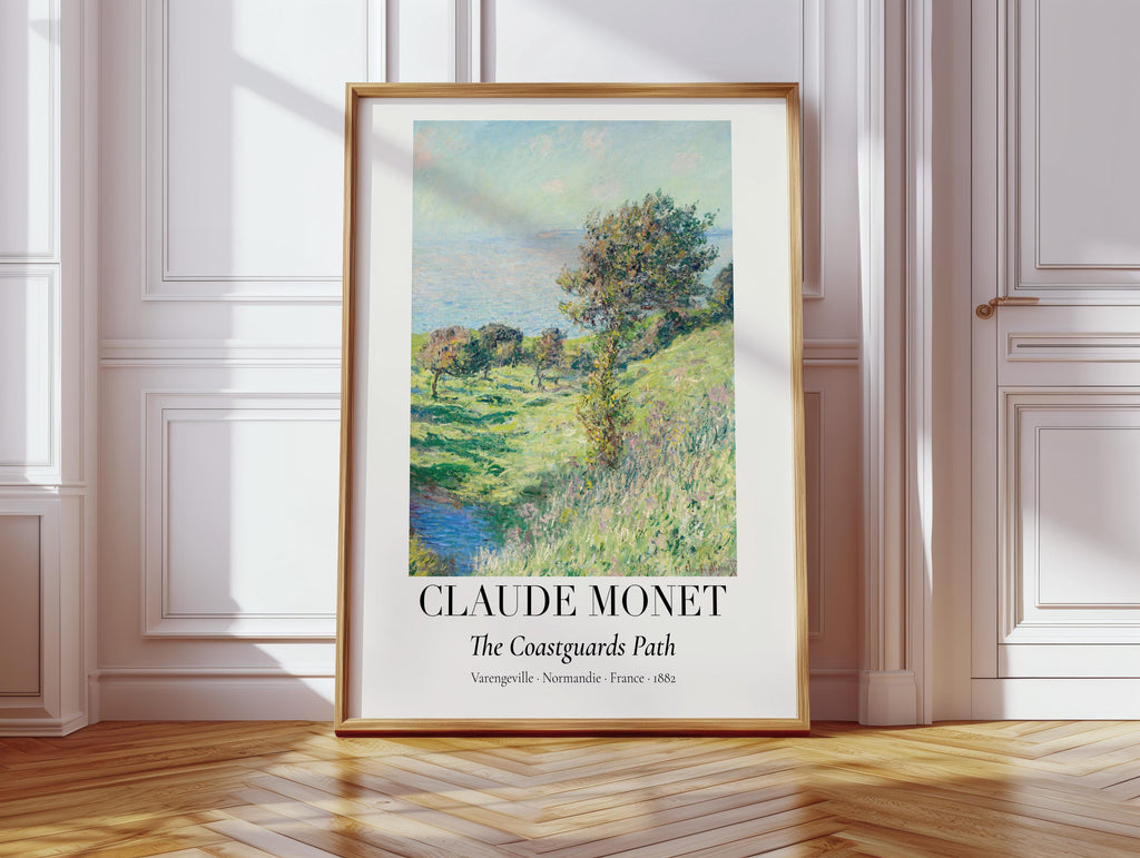 Claude Monet Poster · Küstenweg Varengeville 1882 · Vintage · Normandie Landschaft · Impressionismus Kunstdruck · Natur Deko ohne Rahmen